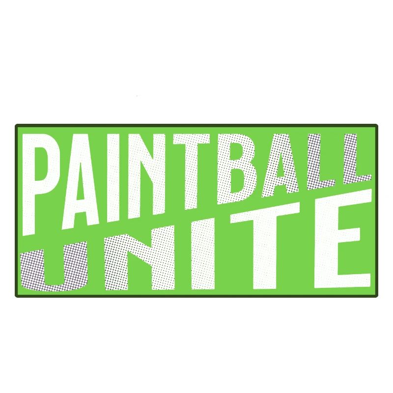 Paintbal Unite split logo in green