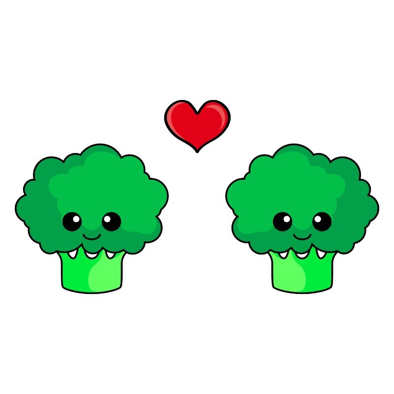 Broccoli Paar Liebe Comic