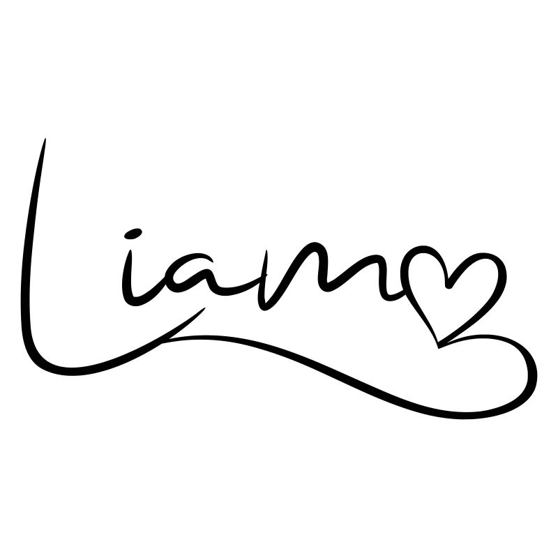 Liam Name First Name Heart Decor