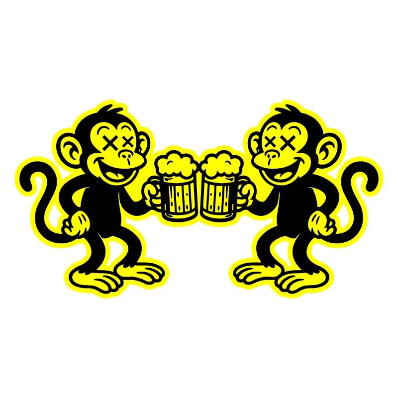 Bier Affe Witzig