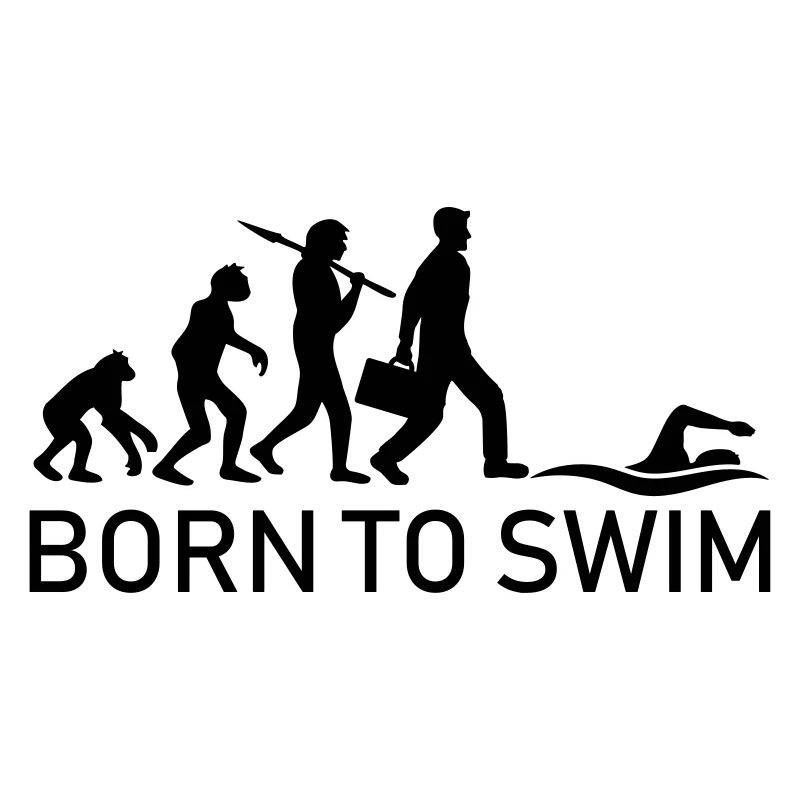 né pour nager l'évolution né de