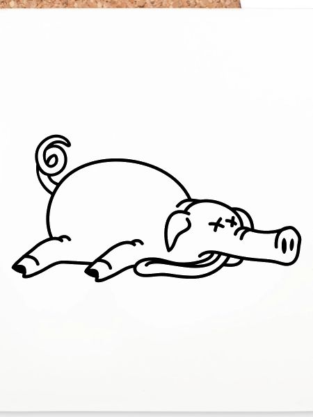 Totes Schwein am Boden