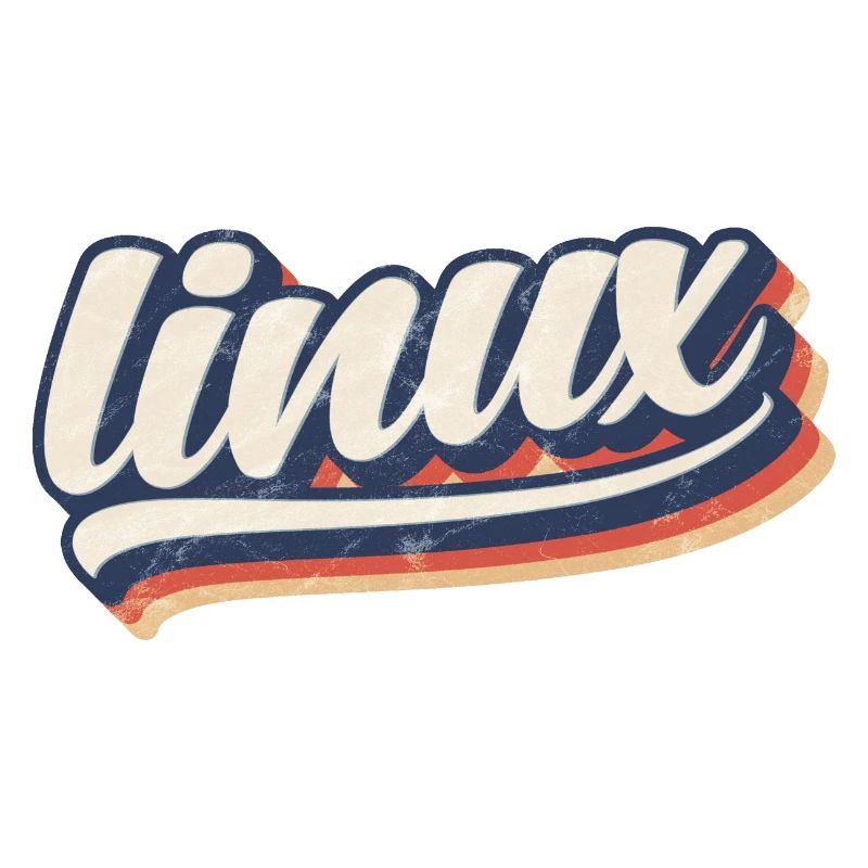 | Linux logo rétro vintage