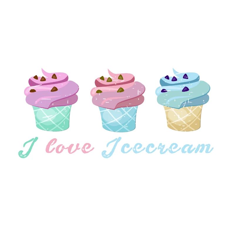 crème glacée, crème glacée, j’adore la crème glacée, pastel, cornet de crème glacée