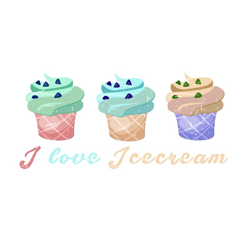 crème glacée, crème glacée, j’adore la crème glacée, pastel, cornet de crème glacée