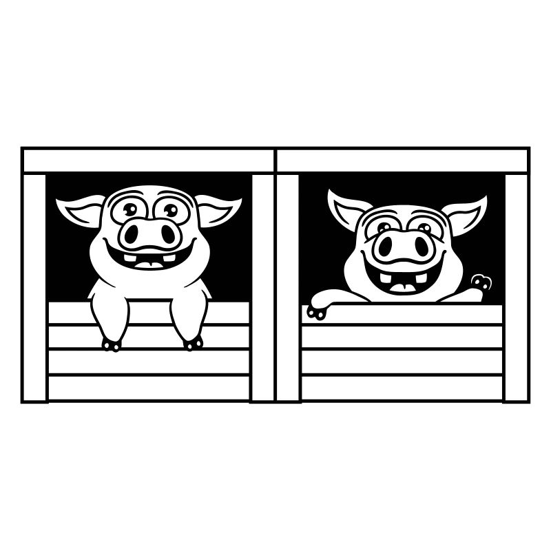 Team 2 Stall Schweine