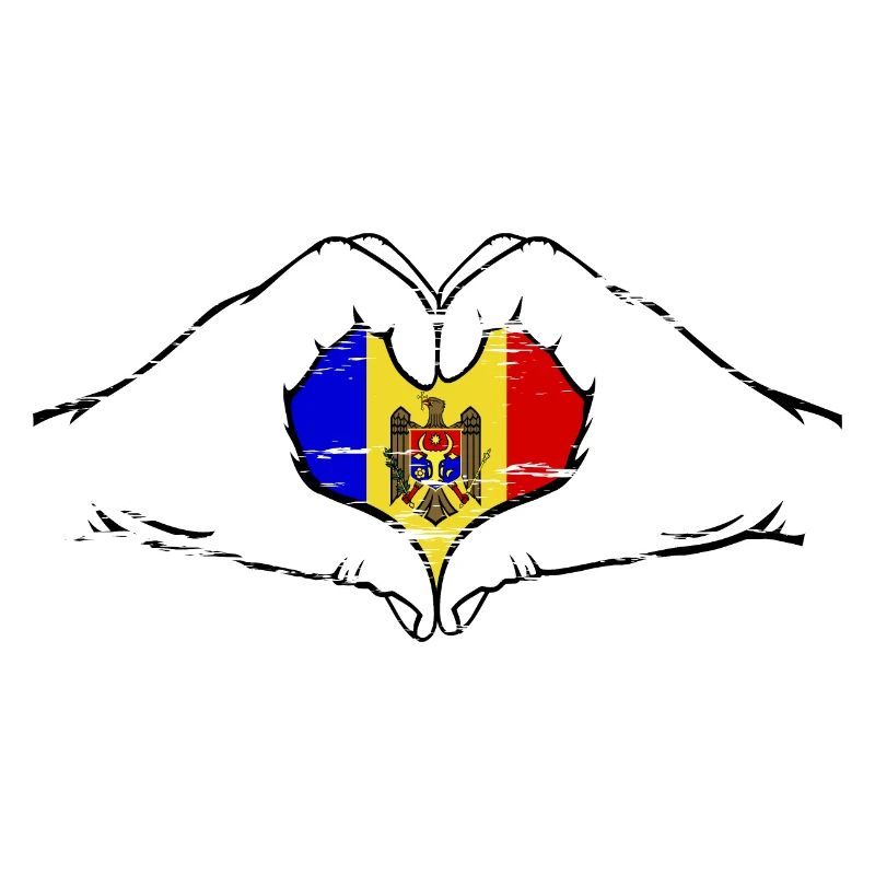 Drapeau Vltava en forme de cœur utilisé