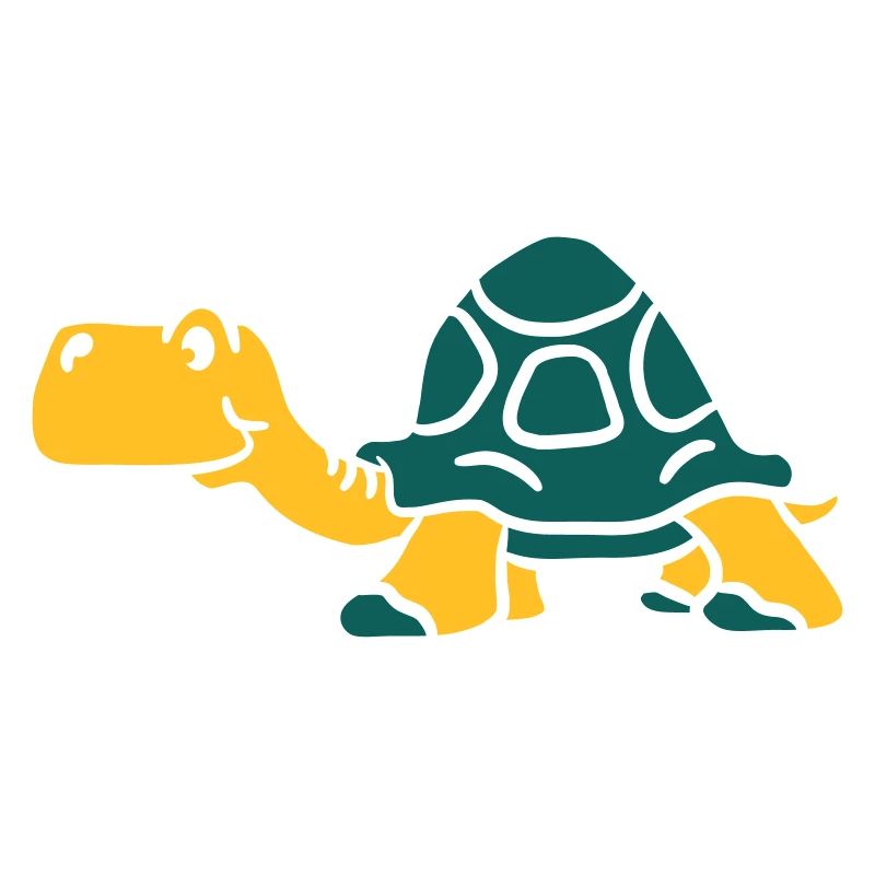 Old small cartoon turtle