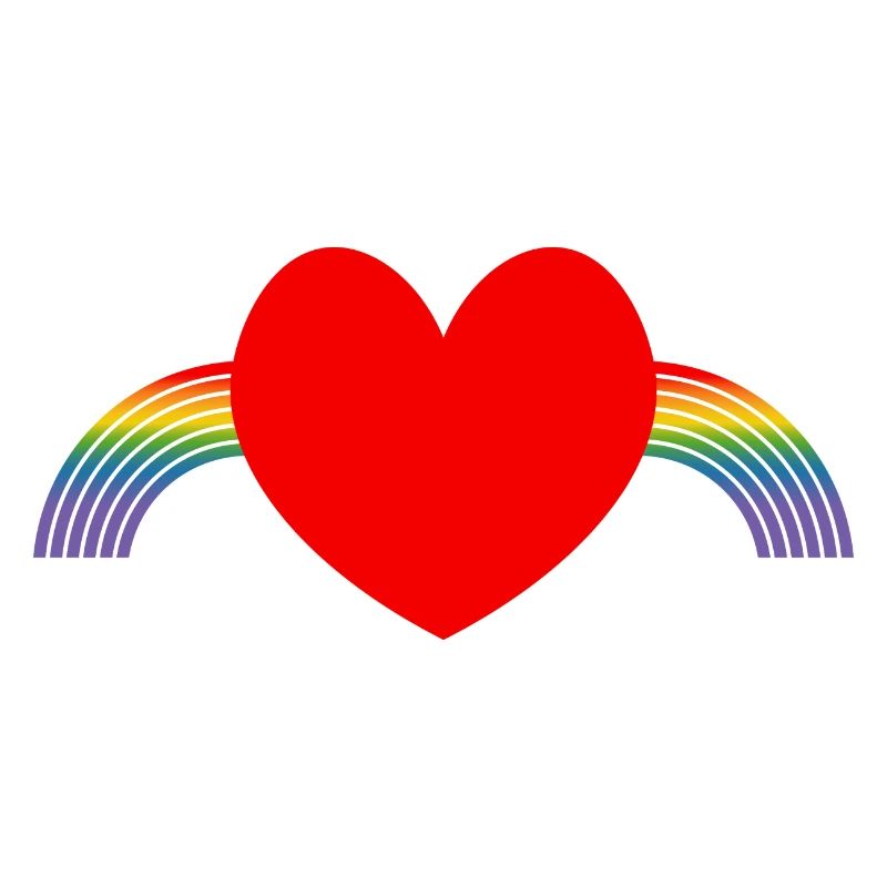 Rainbow pride heart