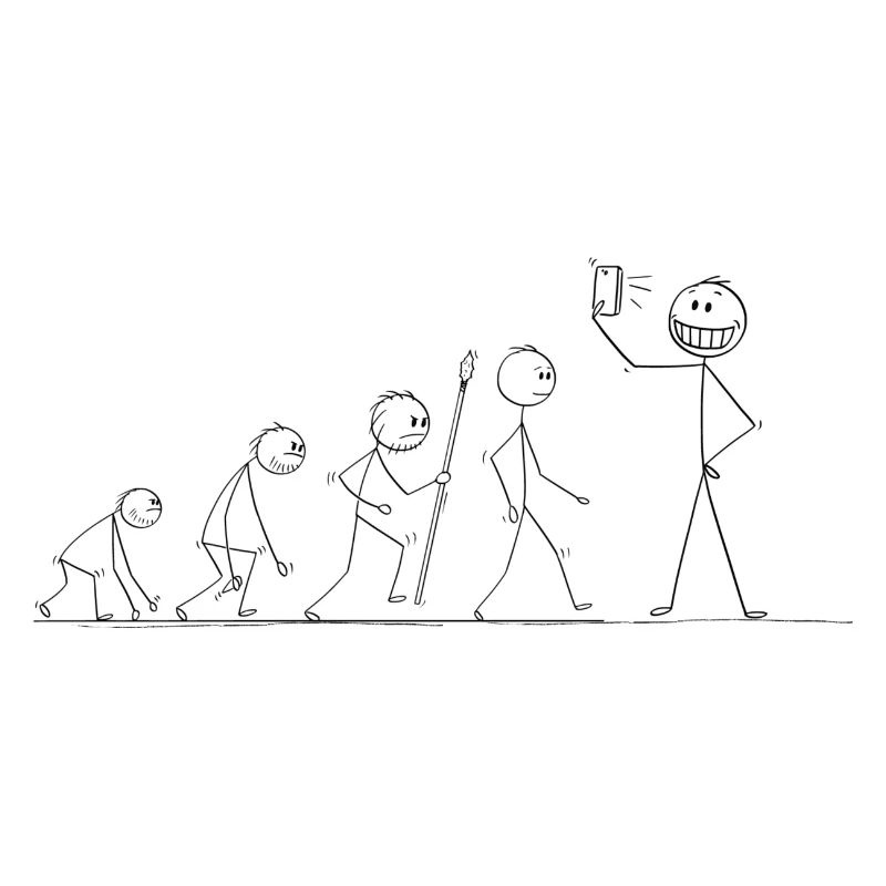 Human Evolution Selfie