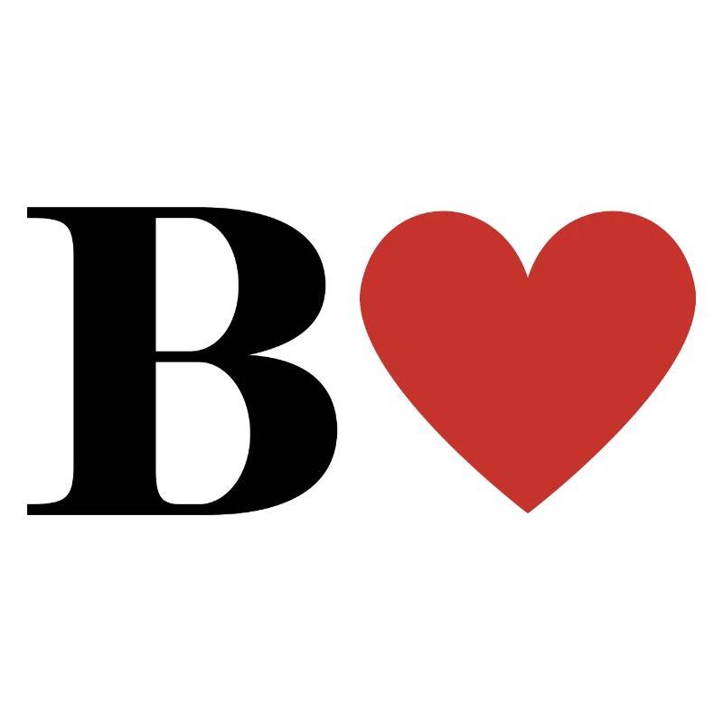 Buchstabe b rotes Herz