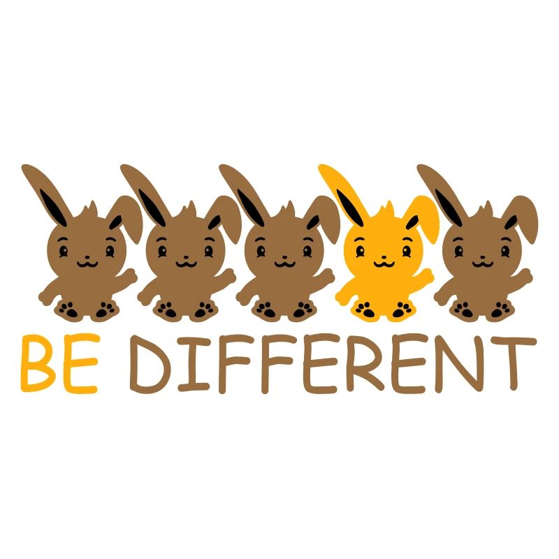 5 Hasen Freunde Unterschied Be Different Anders