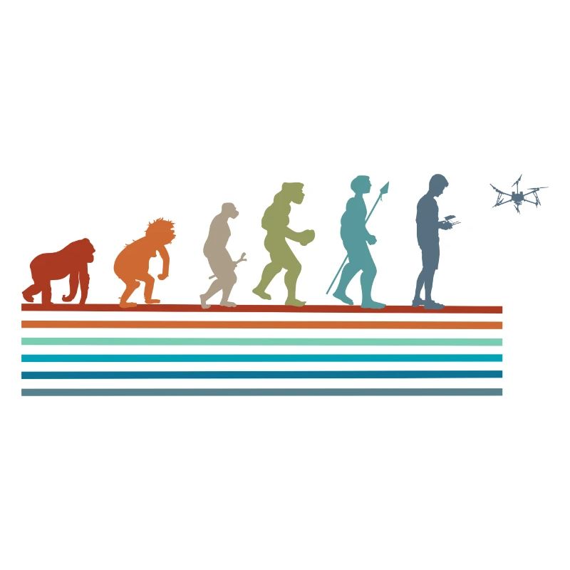 Vintage-Retro-Evolution-Drohne