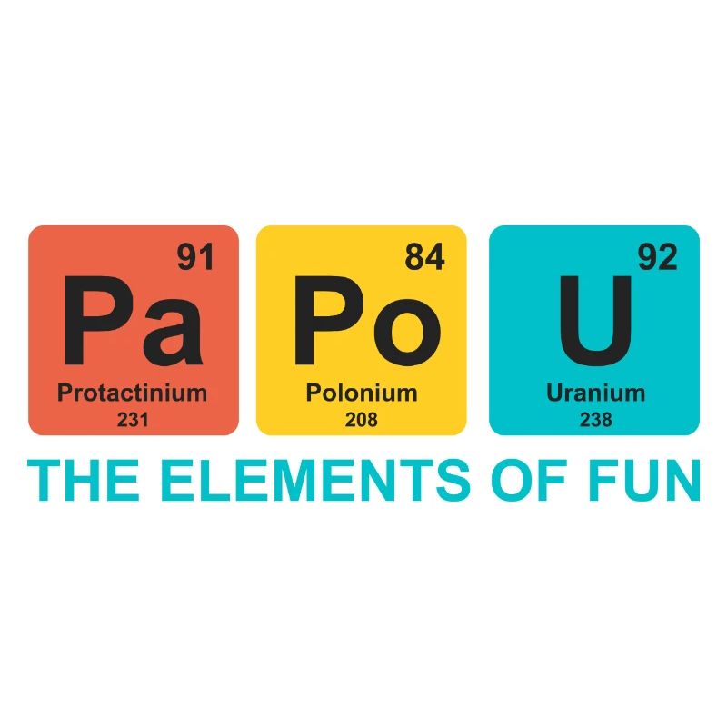 papou elements science cadeau papa drole