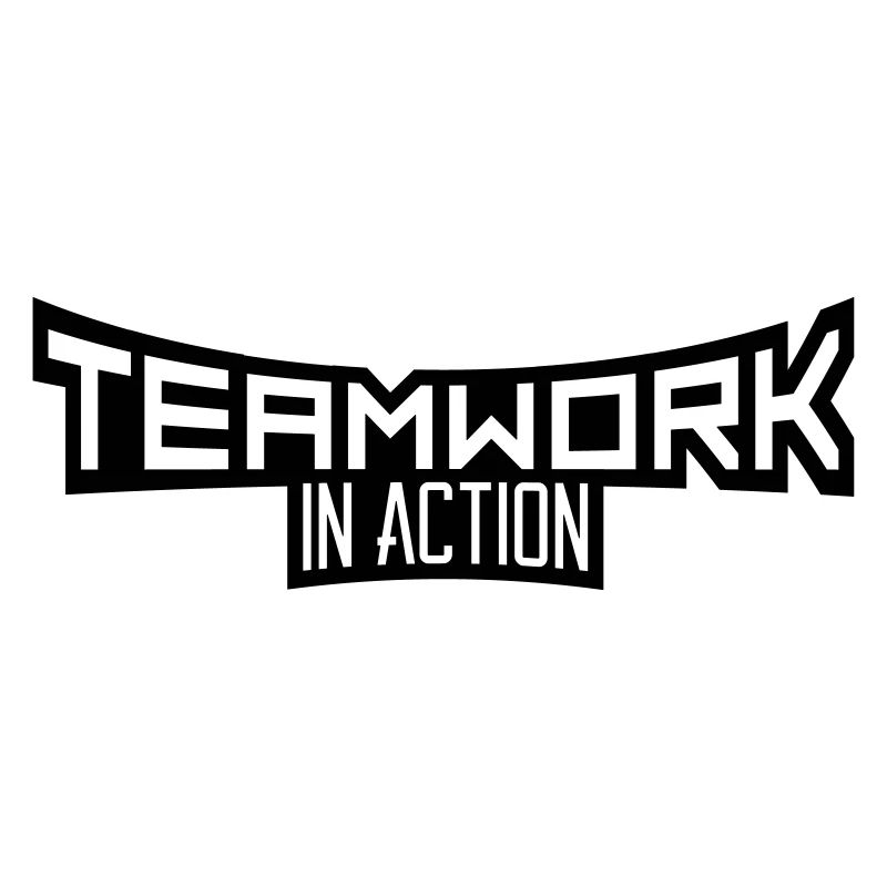 crew teamwork cool design in action logo team work