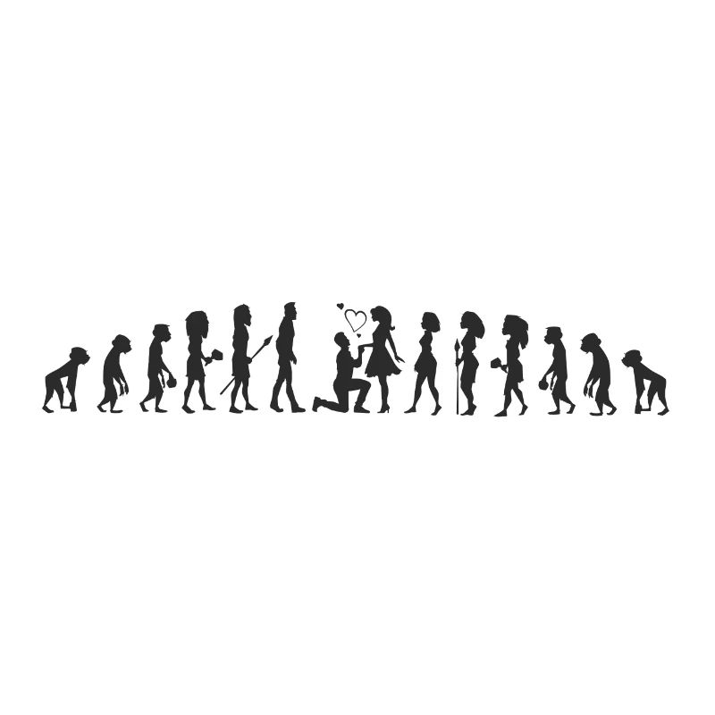 Marriage proposal evolution shirt