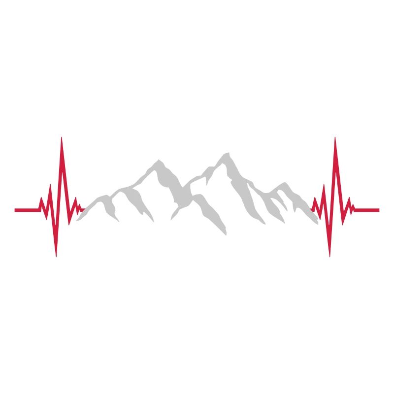Silhouette de paysage de montagnes d'impulsion