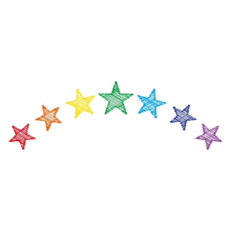 Sterne Regenbogen scribble