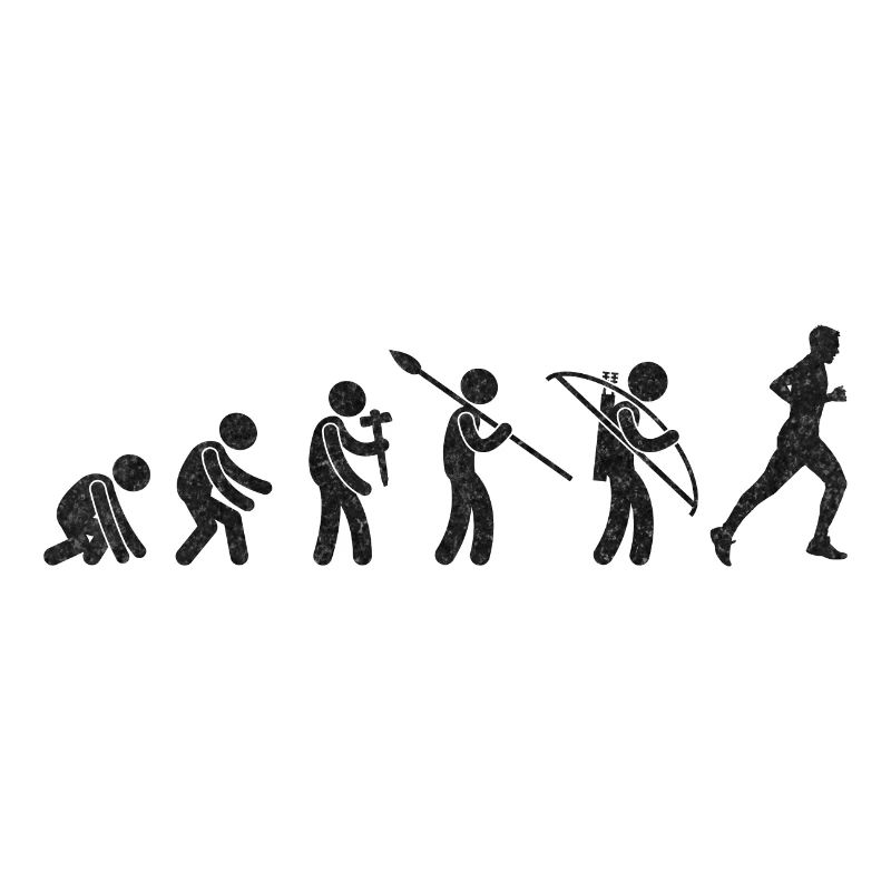 Evolution Running Black Grunge