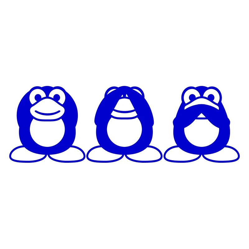 Three wise penguins don't hear anything say team
