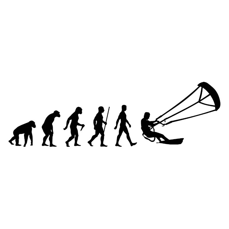 Evolution Silhouette Cadeau De Kitesurf vagues
