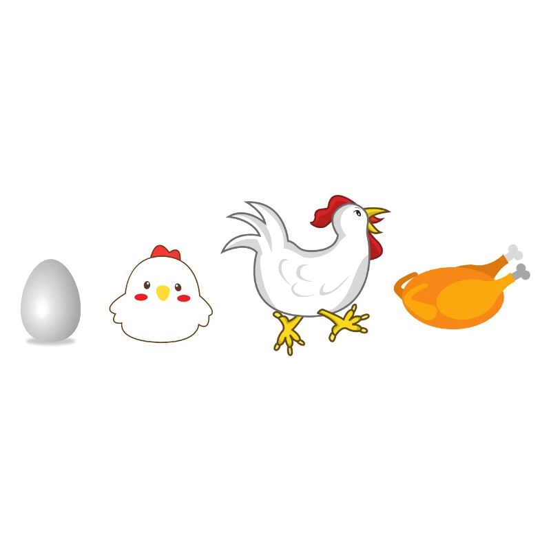 evolution egg chicken rooster hen original