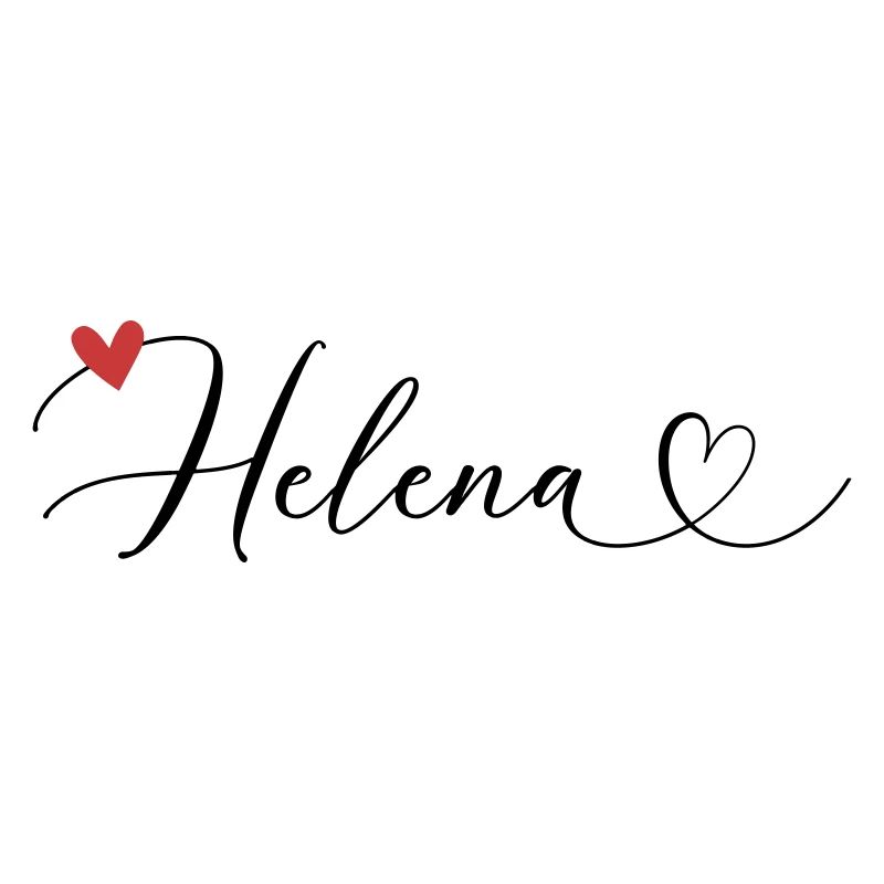 Helena Last name First name Calligraphy heart