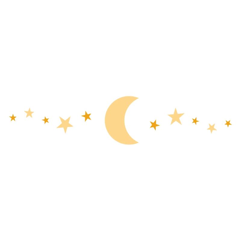 Moon and star patterned design
