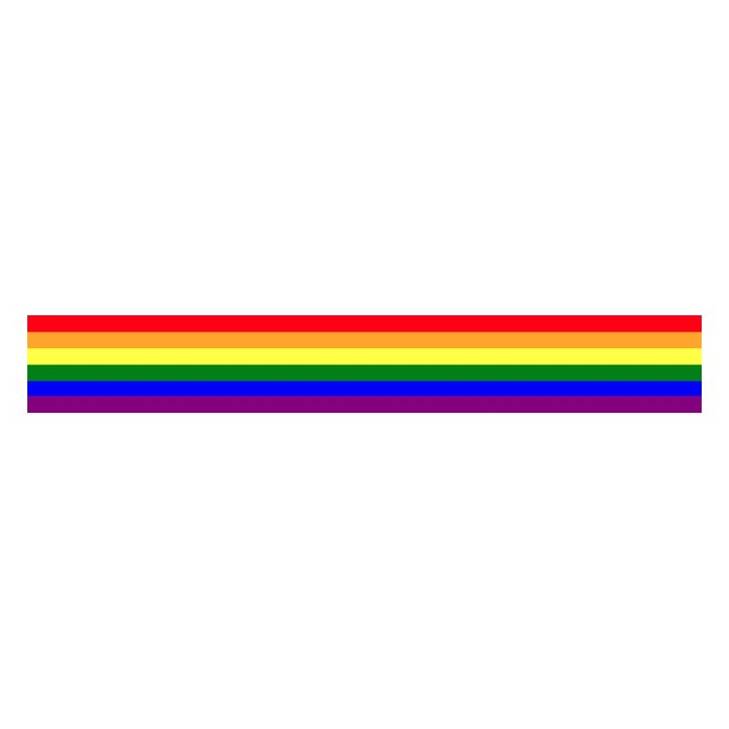 Rainbow flag as a stripe
