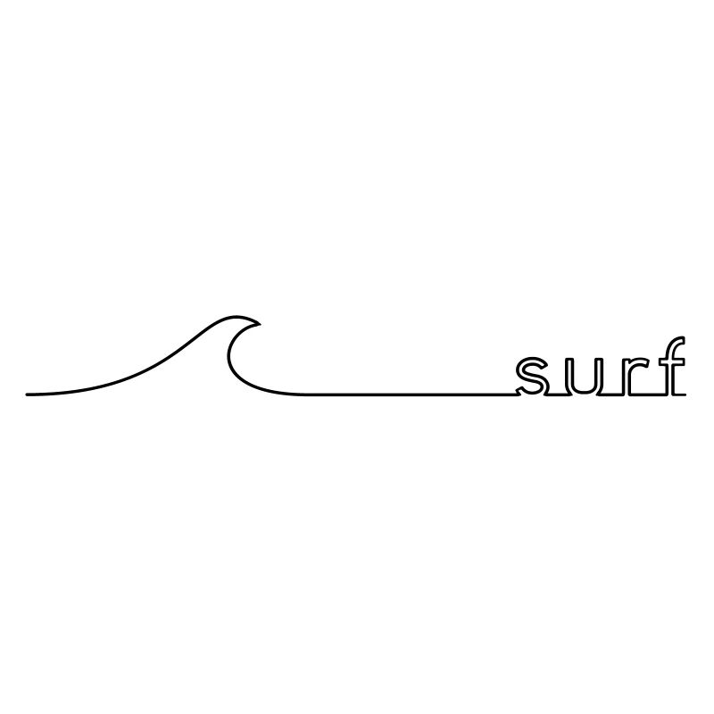 Idée cadeau de surf wave lettrage