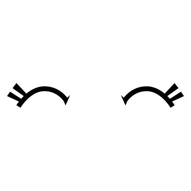 Jolis yeux joyeux de Kawaii avec des cils