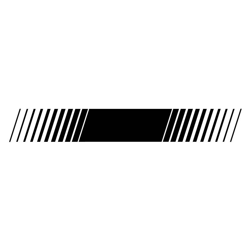Racing stripes in the middle blank