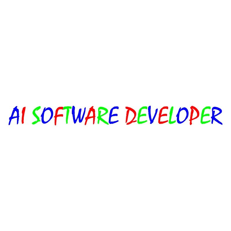 AI Software Developer – Colorful Typography