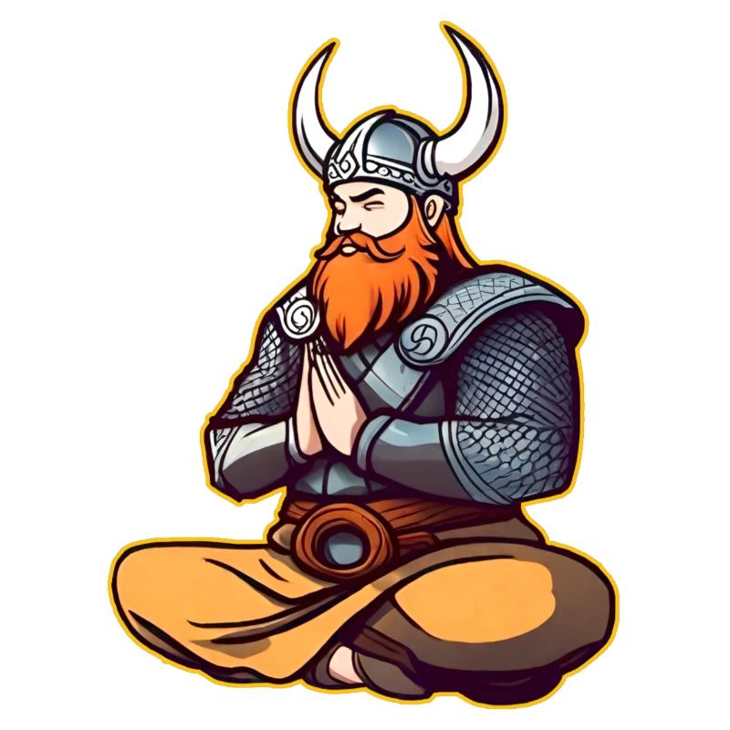 Cute Viking Doing Yoga II