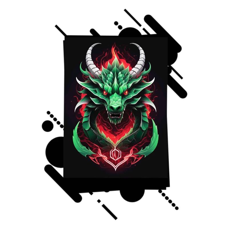 Neon Bunter Drache