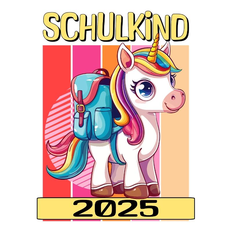 Schulkind 2025 Einhorn Einschulung Schule Schüler