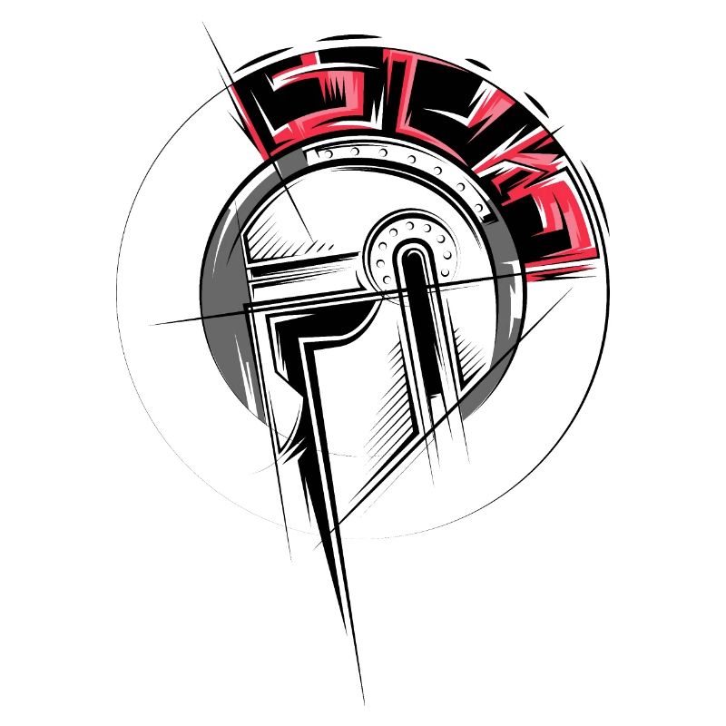 Gladiator Illustration Fighter Helmet Romans icon