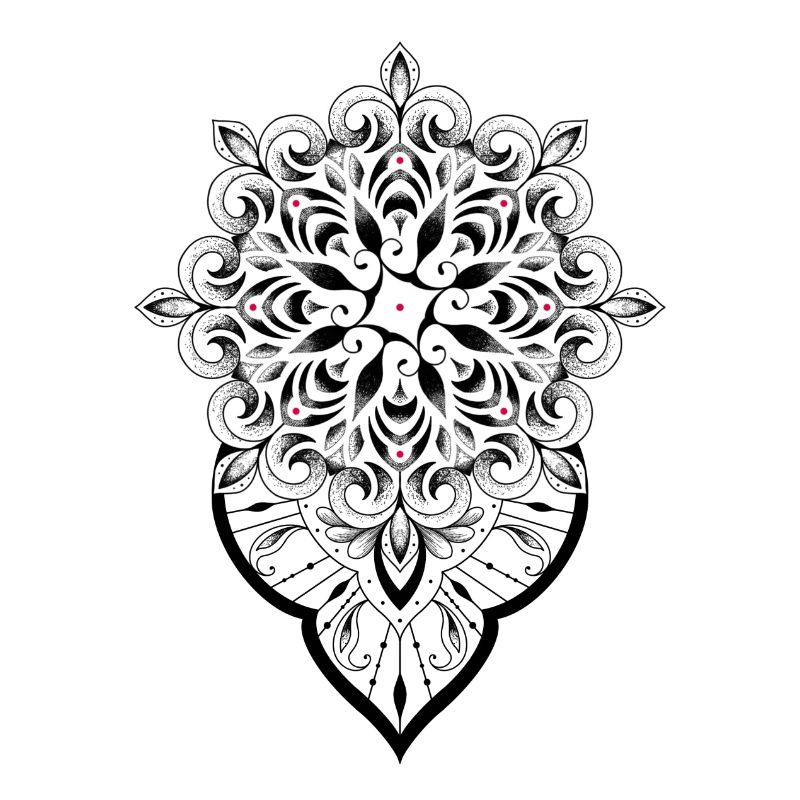 Mandala graphic dot work