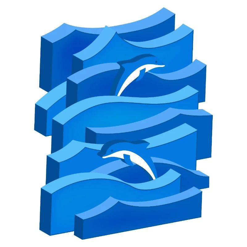 Waves & Dolphins (3D)