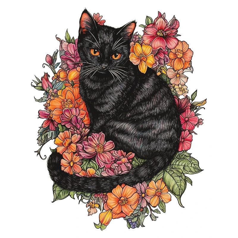 Katze Blumen