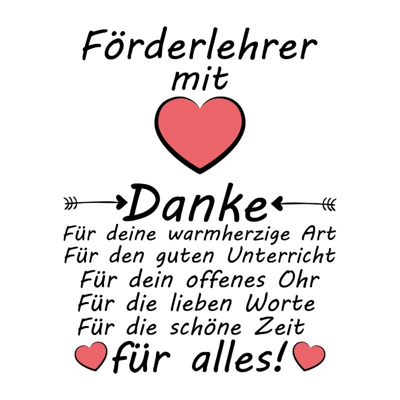 Förderlehrer Danke sagen zum Abschied