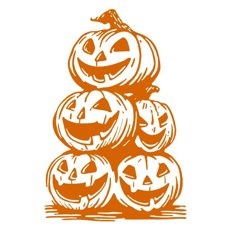Halloween Pumpkins – Stack of Scary Faces