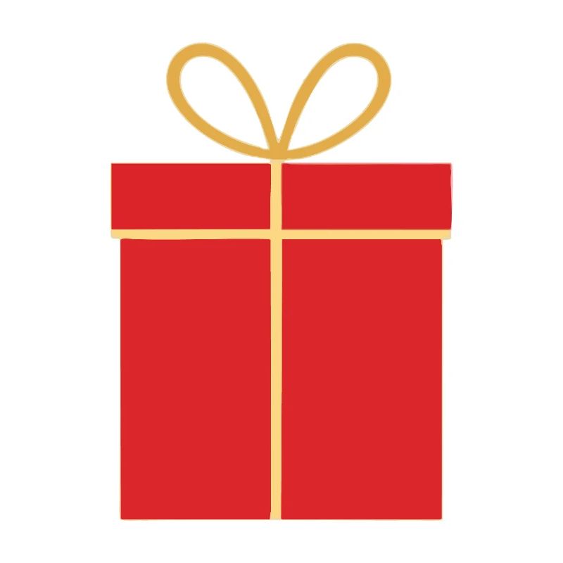 Weihnachtsgeschenk, rote Geschenkbox