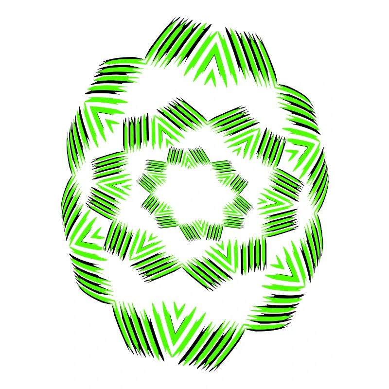 Neon Mandala Fächer Muster