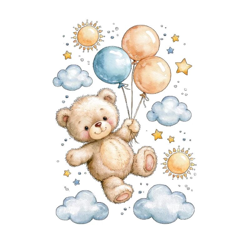 Teddy Bear Balloon Sky Whimsy