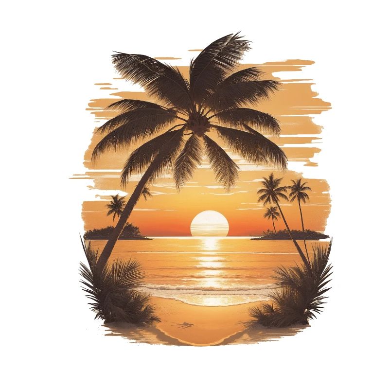 Sunset Serenity: Beach Scene