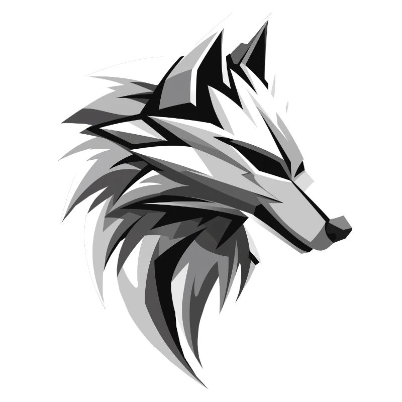 Conception de logo Wolf I Low Poly Art