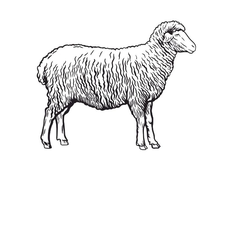 Sheep sheep lamb shepherd silhouette gift