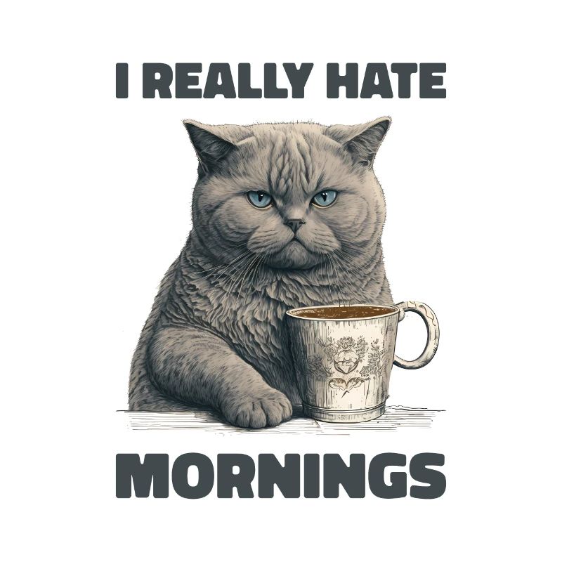 I Really hate Mornings Cat