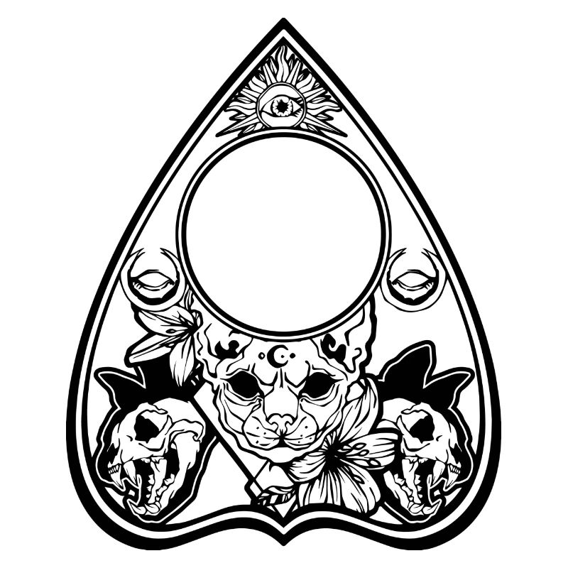 Ouija Planchette sphynx Cat Halloween